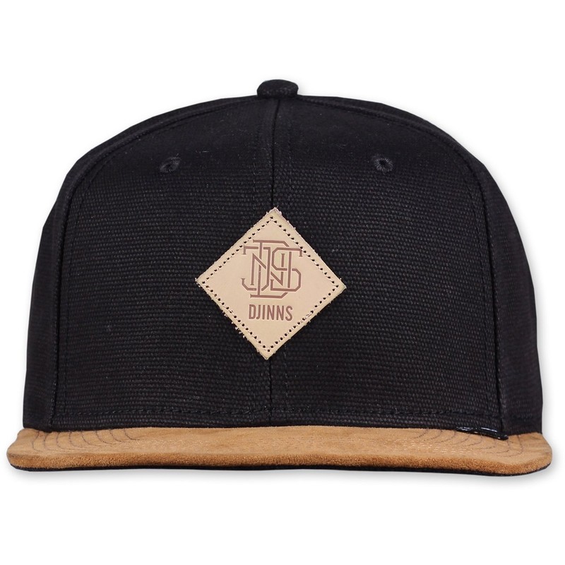 Djinns men's cap, light canvas snapback cap. - Black