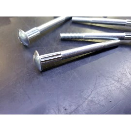 Unbranded Rib Neck Carriage Bolt 1/4"-20 x 3" SAE zinc TODCO grade 2 semi trailer door 5pk