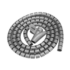 5M Spiral Wrap Cable Tube Cutable Flexible Cable Tidy Tube Cord Protector Cable Organizer for TV PC Wire Manage and Organize (10mm, Black)