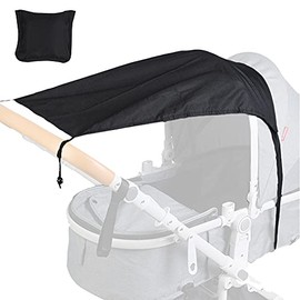 Stroller Cover for Sun, Universal Foldable Stroller Sun Shade, SPF 50 UV Protection, Infant Newborn Outdoor Stroller Shade Canopy Attachment for Summer