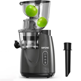 SiFENE Cold Press Juicer Machine, High Juice Yield, Quiet Operation, Easy to Clean, Dark Gray