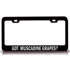 Custom Brother - GOT Muscadine Grapes? Food Vegetable Fruit Metal Car SUV Truck License Plate Frame Bl b55