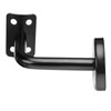 ZOENHOU 6Pack Black Stainless Steel Handrail Brackets, Curved Handrail Brackets