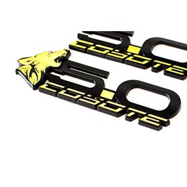 Coyote Badge Shop - V4 Coyote 5.0" Fender Badges (Pair) - Yellow
