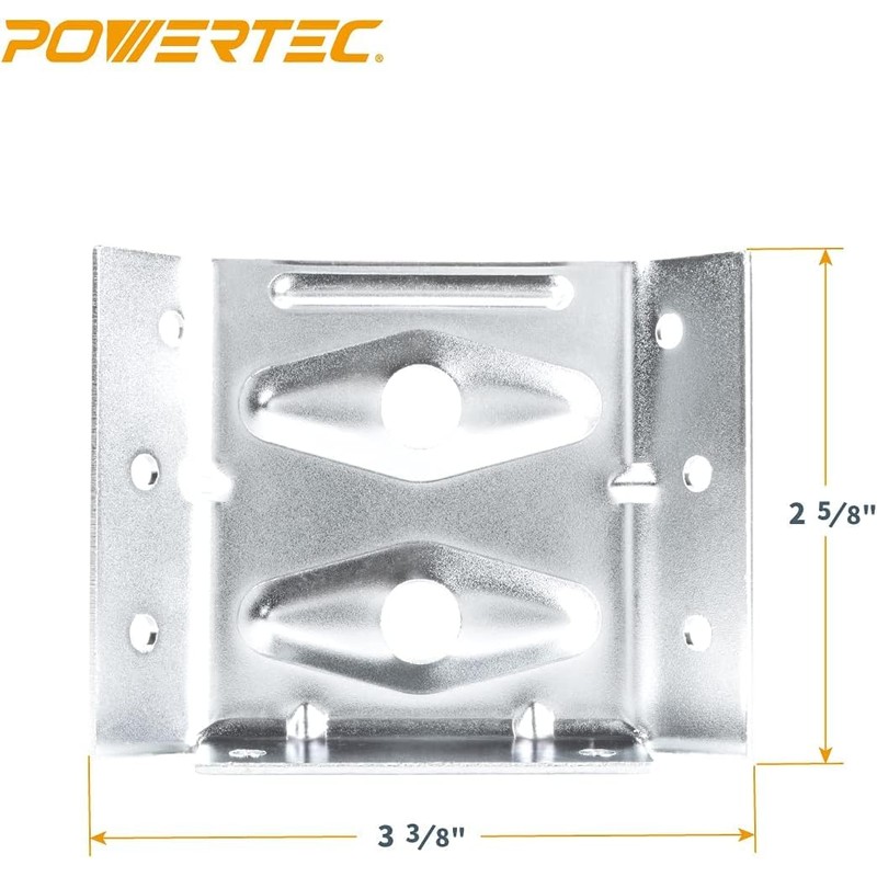 POWERTEC Surface Mount Corner Brackets 12PK (No Mounting Hardware), Corner