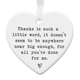Ceramic Thank You Keepsake Gift Sentimental Gift For Best Friend | Mentor | Family | Female Gift For Her | Friendship Present