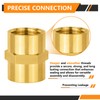 5-PCs HeSun Brass Pipe Fitting, 1/2" NPT Female x 1/2"