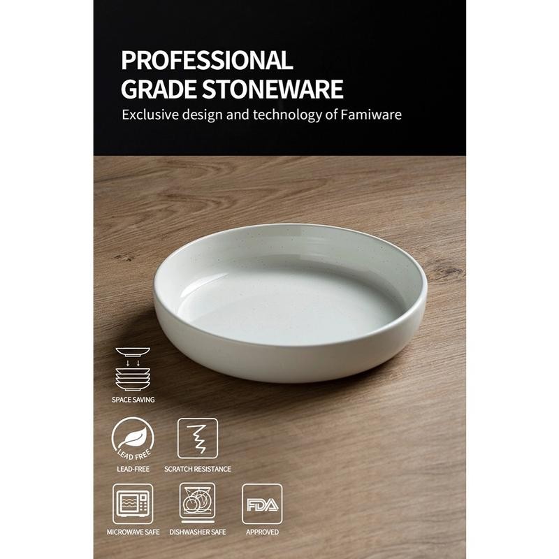 Famiware Milkyway 4-piece Stoneware 33-oz Pasta Bowl Set - Color: