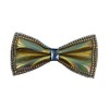 Western Fashion Rhinestone Bow Tie (Gold Holographic)