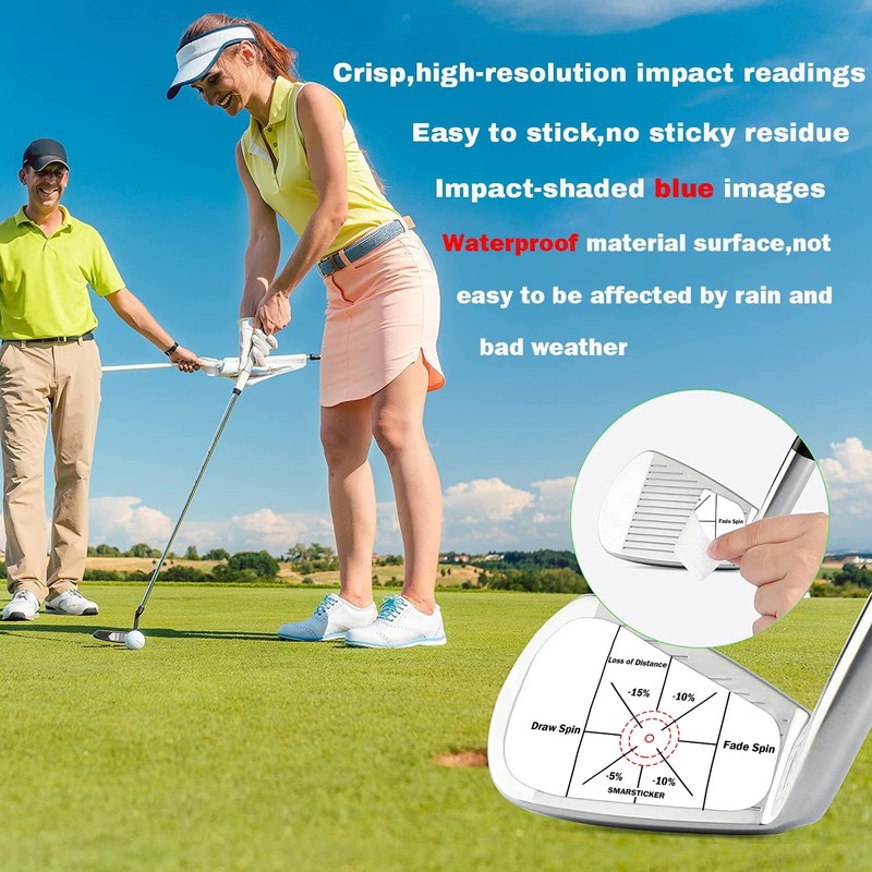 SMARSTICKER Golf Driver Blue Impact Tape Set Labels Standard Self-Teaching