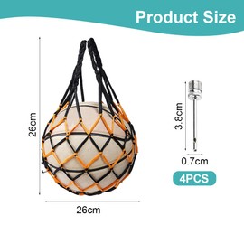 OUDQFCJ 2 Pcs Ballnetz Net Tasche Tragbare Ballnetz Sports Ball Ballnetz für Basketball Netz Tasche, Fußball, Geeignet 4-Kugelnadeln für Beachvolleyball, Basketball, Stadion und Strand