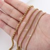 RWQIAN Mens Stainless Steel Chain Necklace Gold 55cm Men Venetian