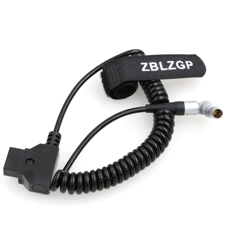 ZBLZGP D-Tap to Right Angle 4 Pin Male Coiled Cable