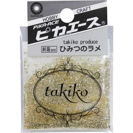 Pika-Ace Secret Glitter #202 LG Gold, Approx. 0.02 oz (0.5 g), Nail Resin, Craft Material