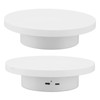 Rotating Display Stand White Plug in Remote Control Load Bearing
