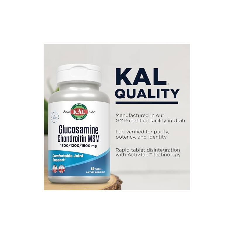 KAL Glucosamine Chondroitin Msm Tablets, 60 Count