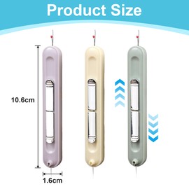 3 PCS Stretchable Needle Threaders & Portable Seam Ripper - Upgraded 2-in-1 Stitch Unpicker Tool, Multifunctional Sewing Tool for Hand Sewing, Knitting, Cross Stitch, Embroidery, and Thread Removal