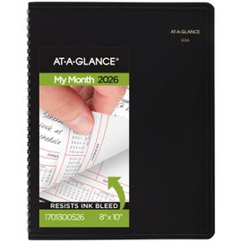 AT-A-GLANCE 2026 Planner, Monthly, 8" x 10", Large, Black (701300526)