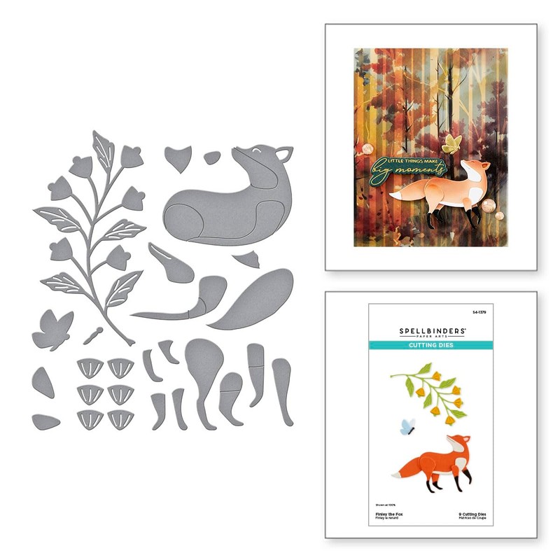 Spellbinders Finley The Fox Etched Dies, Metal