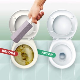 Piedras pómez para limpiar con mango de piedra pómez para quitar el anillo del inodoro, baño, hogar, cocina (10 unidades)