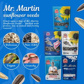 MR. MARTIN Freshly Roasted Alpine Salted Sunflower Seeds To Eat – Non-GMO, Kosher, Crunchy, Delicious, Vegan, Keto Friendly Snack – 5.25 Oz, Alpine, 6 Pack
