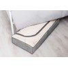 LIVIVO 2pack Grey Linen Printed Zipped Underbed Storage Bag Organiser