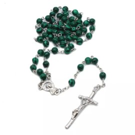 ZARD Rosario Beaded in Malachite Gemstone Rosary Religious Jewellery