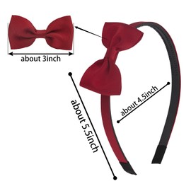 XIMA XIMA 20pcs Bows Headbands for Girls,Ribbon Hair Bow with Head bands for Kids Toddlers Children Hair Accessories