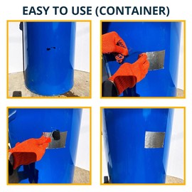 Alenor Butyl Rubber Aluminum Tape 8" inch W x 10 Feet - Wall Crack Roof Leaks Waterproof Heat Resistant Tape - Perfect Sealing Patching Hot Cold Air Ducts - Wood Metal Plastic Glass Repair