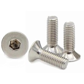 M5 (5mm x 25mm Inc Head) Hex Socket Countersunk Machine Screws - BZP Steel (Pack of 20)