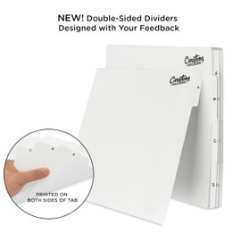 Carstens Records Heavy Duty Vinyl Album Dividers | 12" LP Separators with Tabs | Made in The USA | Music Organizer Tabs for Collectors (White, Double-Sided, A-Z Vertical Tabs, 26 Tab Set)