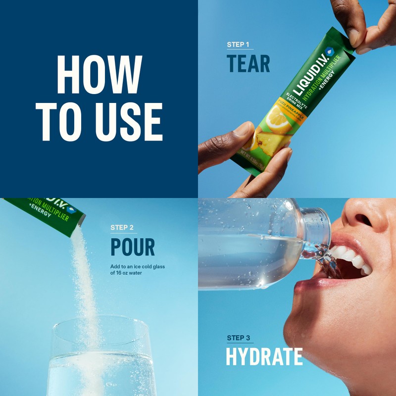 Liquid I.V.® Hydration Multiplier +Energy | Blackberry-Peach | Electrolyte Powder