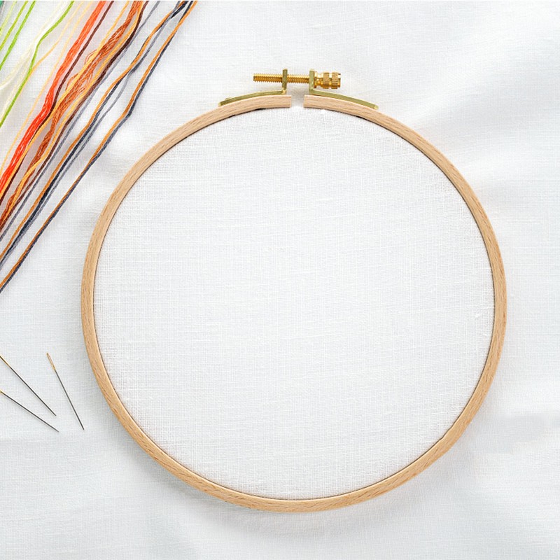 12Pcs Bamboo Embroidery Hoops Adjustable Cross Stitch Frame Circle Sewing