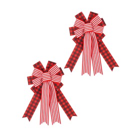 Checkered Hair Bow Clip Checkered Hair Barrettes Clips Buffalo Plaid Hair Bow Pin BBG71 (2 Pcs-J)