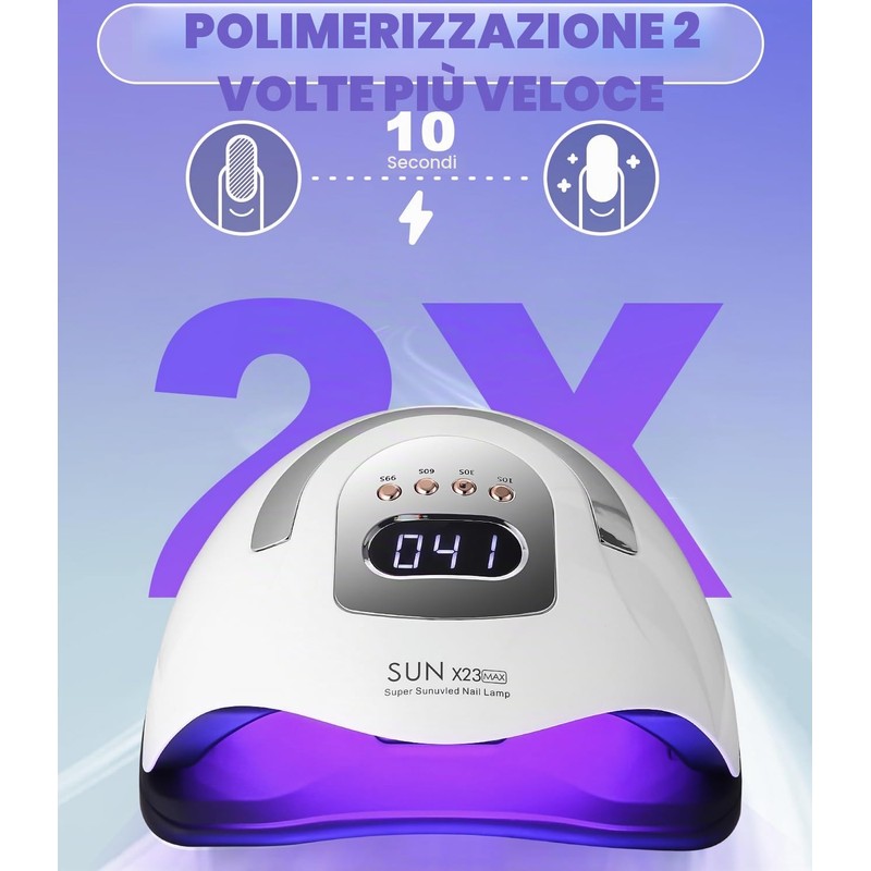 Zawaer Lampada Unghie UV LED 280W, 81pcs perline per Lampada,