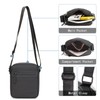 Lemuvlt Small Messenger Bag for Men PU Waterproof Crossbody Bag