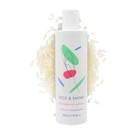 Shampoo Sin Sulfatos y Parabenos Natural | Enriquecido con Aceite de Germen de Arroz | Cuidado del Cabello - Mayor Concentración de Vitamina E | Aroma Rice Soufflé | Para Cabello Seco | RICE & SHINE