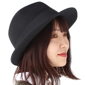 regnuu Washable Hat, Foldable, Straw Hat, Men's, Stylish, Large Size, Unisex, Unisex, Black