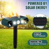 Qualirey 2 Pcs Solar Nocturnal Ultrasonic Light Animal Repeller Outdoor