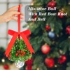 2 Pieces Christmas Mistletoe Hanging Balls Holiday Artificial Mistletoe Balls
