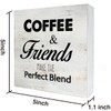 Rustic Coffee Friend Wood Box Sign Coffee & Friends Make