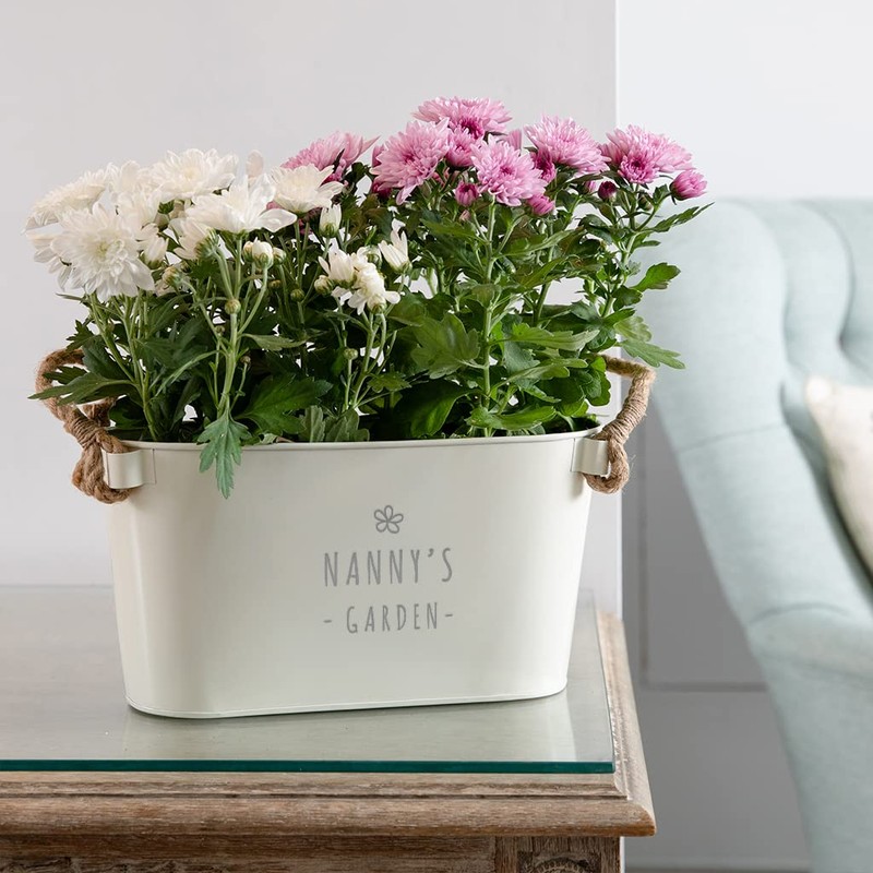 Dust and Things Engraved Flower Pot 'Nanny's Garden' - Unique