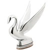 GG Grand General 47981 Chrome Swan Hood Ornament with Amber/Clear