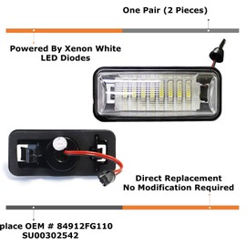 iJDMTOY OEM-Fit 3W Full LED License Plate Light Kit Compatible With Scion FR-S Toyota 86 Subaru BRZ Impreza WRX STi Legacy Crosstrek Ascent, Powered by 24-SMD Xenon White LED