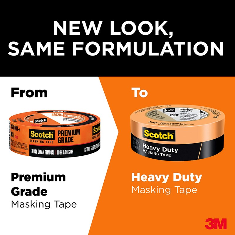 Scotch Heavy Duty Masking Tape, 1.41 in x 60.1 yd,