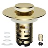 iFealClear Upgraded 4-in-1 Bathroom Sink Drain Strainer, Universal Pop Up