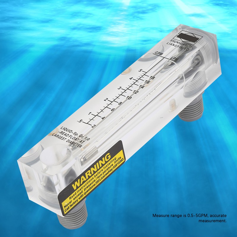 LZM-15 0.5-5GPM Knob Panel Type Liquid Flowmeter Flow Meter Measurement