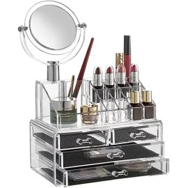 Archy Organizador De Maquillaje Con Espejo Caja Cosmeticos