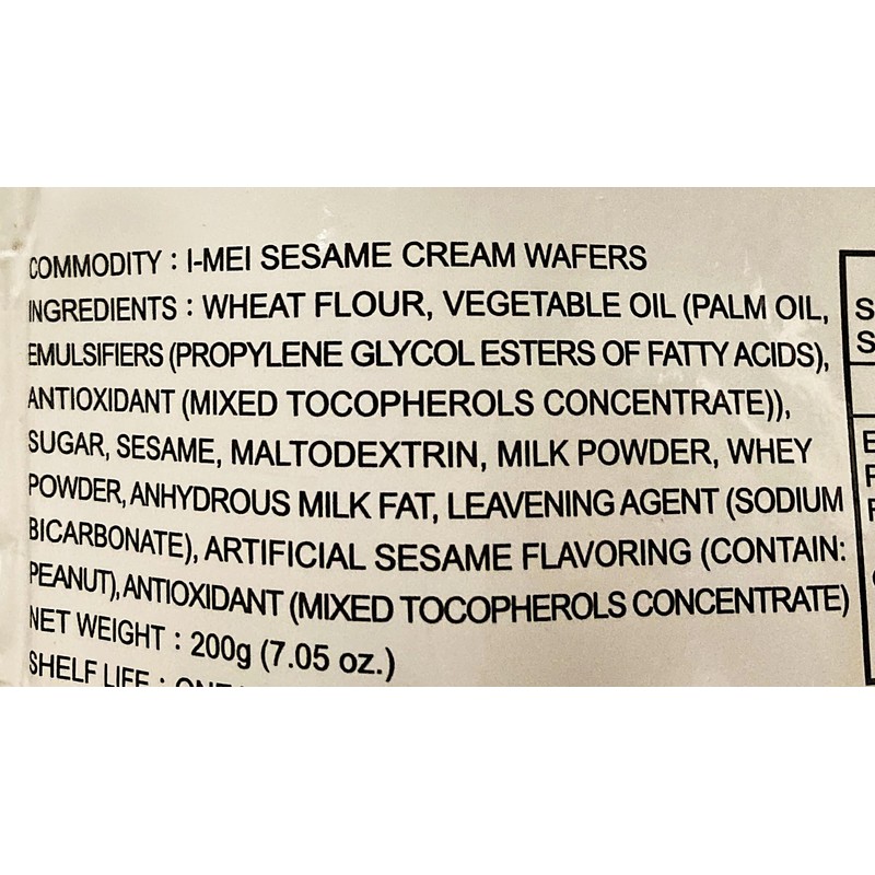 Sesame Cream Wafers, 7.05 oz, Pack of 3, Product of