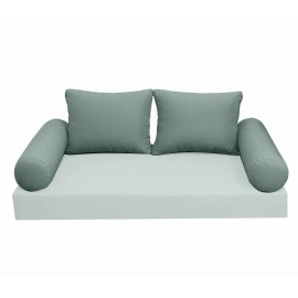 |SLIPCOVER ONLY| S1 Outdoor Bolster Backrest Pillow Covers Knife Edge Crib AD002